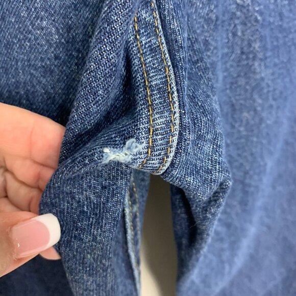 VTG Wrangler Jeans Relaxed Regular Fit 42x32 Set - 2 Rigged Denim Cowboy Western - Picture 8 of 10